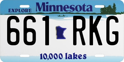 MN license plate 661RKG
