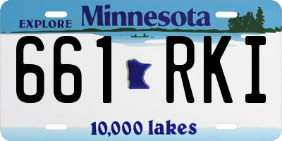 MN license plate 661RKI