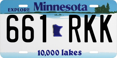 MN license plate 661RKK