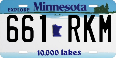 MN license plate 661RKM
