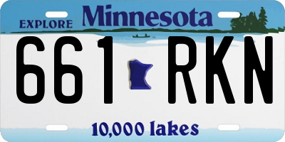 MN license plate 661RKN