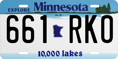 MN license plate 661RKO