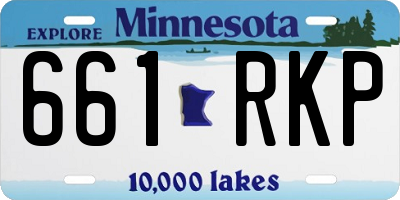 MN license plate 661RKP