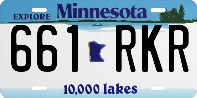 MN license plate 661RKR