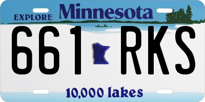MN license plate 661RKS
