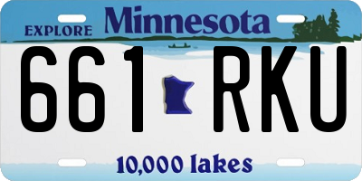 MN license plate 661RKU