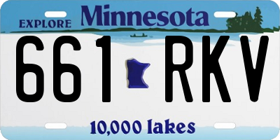 MN license plate 661RKV