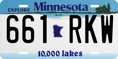 MN license plate 661RKW