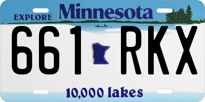 MN license plate 661RKX