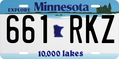 MN license plate 661RKZ