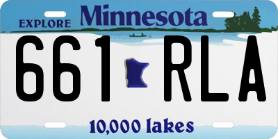 MN license plate 661RLA