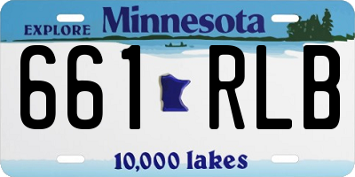 MN license plate 661RLB