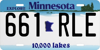 MN license plate 661RLE