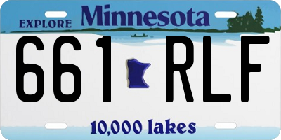 MN license plate 661RLF