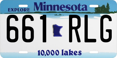 MN license plate 661RLG