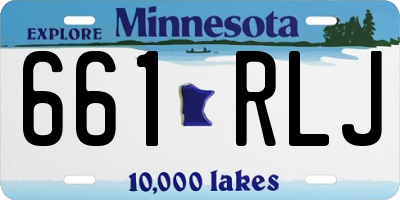 MN license plate 661RLJ