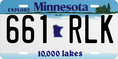 MN license plate 661RLK