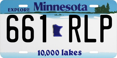 MN license plate 661RLP