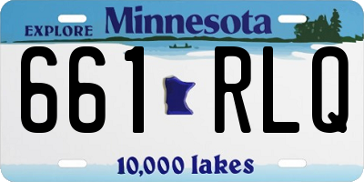 MN license plate 661RLQ