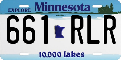 MN license plate 661RLR