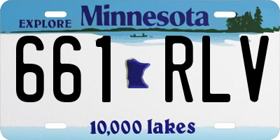 MN license plate 661RLV