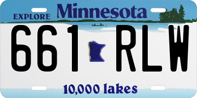 MN license plate 661RLW