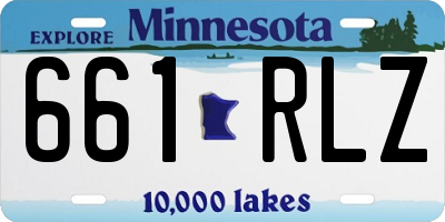 MN license plate 661RLZ