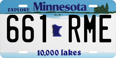 MN license plate 661RME