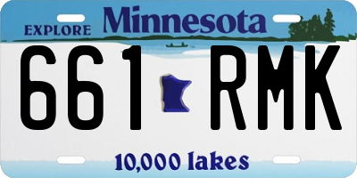 MN license plate 661RMK