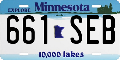 MN license plate 661SEB