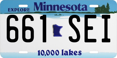 MN license plate 661SEI