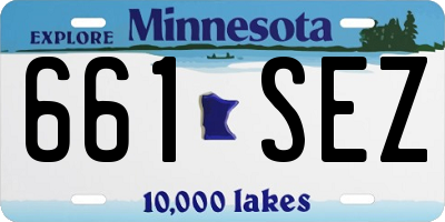 MN license plate 661SEZ