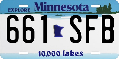 MN license plate 661SFB