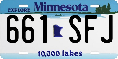 MN license plate 661SFJ