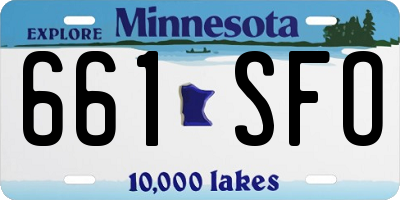 MN license plate 661SFO