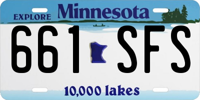 MN license plate 661SFS