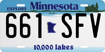 MN license plate 661SFV