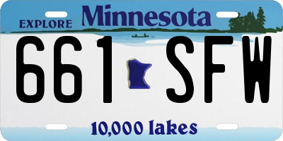 MN license plate 661SFW