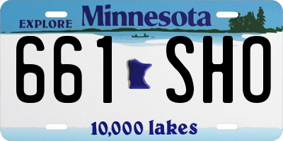 MN license plate 661SHO