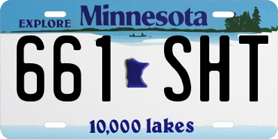 MN license plate 661SHT
