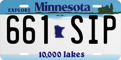 MN license plate 661SIP