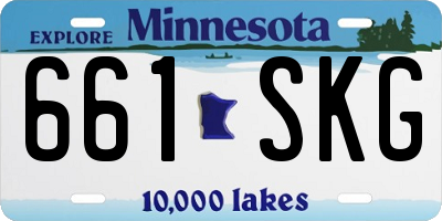 MN license plate 661SKG