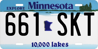 MN license plate 661SKT