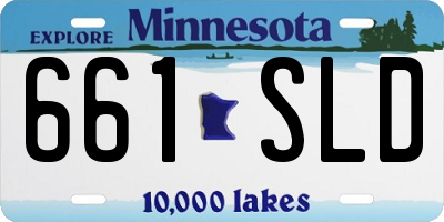 MN license plate 661SLD