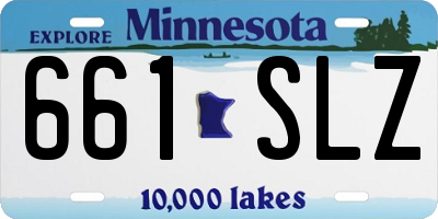 MN license plate 661SLZ