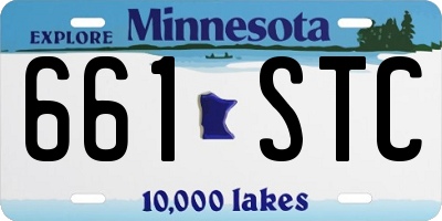 MN license plate 661STC