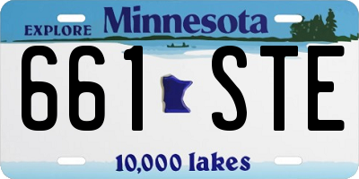 MN license plate 661STE