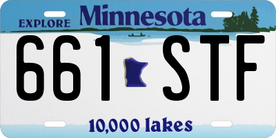 MN license plate 661STF