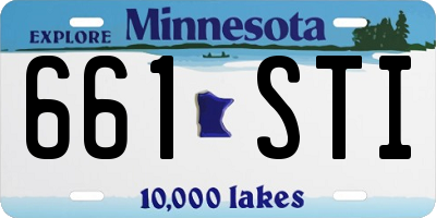 MN license plate 661STI