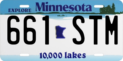 MN license plate 661STM